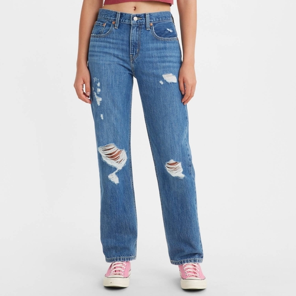 Levi's Denim - 🔴 3/$30 Levi's 24×30.5 Low Pro Amplify It Medium Wash Straight Leg Jean